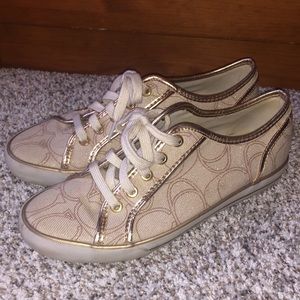 Gold detailed Coach Sneakers